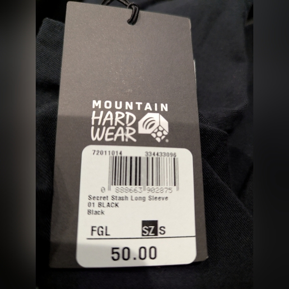Mountain Hardwear Men's Secret Stash Long Sleeve T Shirt black Sz S NWT - Picture 7 of 10